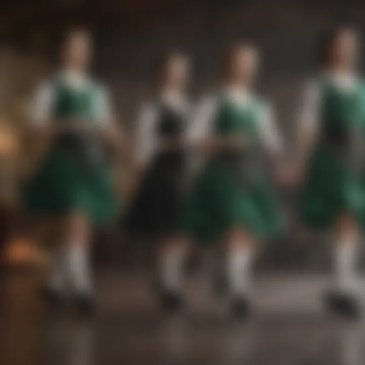 Traditional Irish dancers performing during the festivities