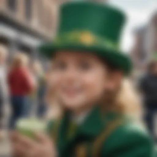 Children enjoying a lively St. Patrick's Day parade