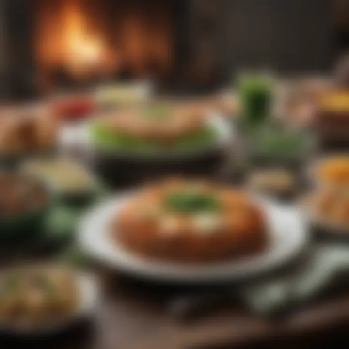 An array of traditional Irish dishes served for St. Patrick's Day