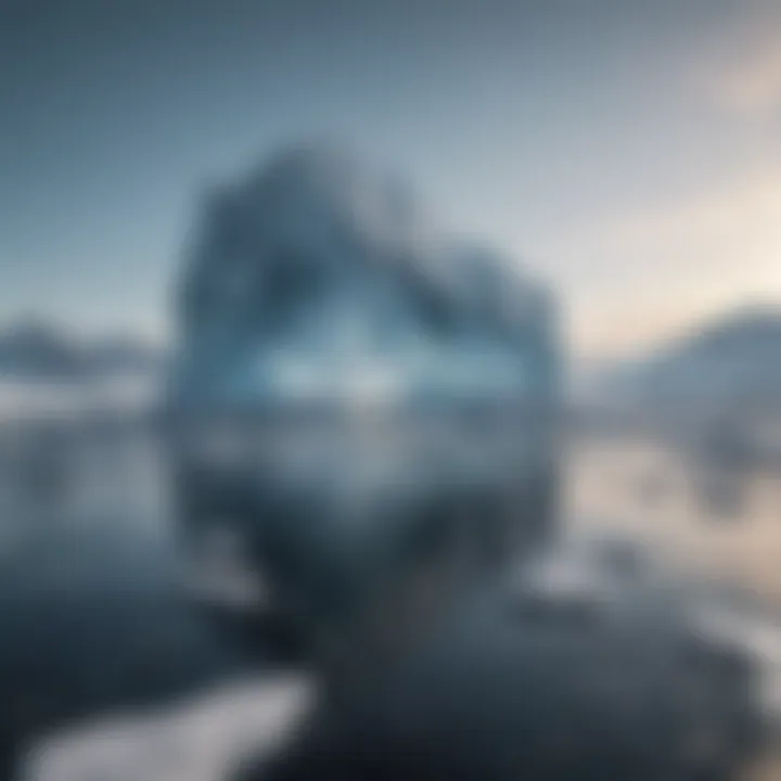 An illustration showcasing the melting ice caps