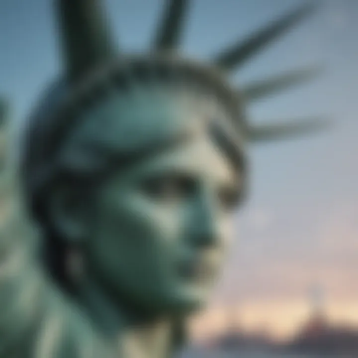 View of the Statue of Liberty from the ferry