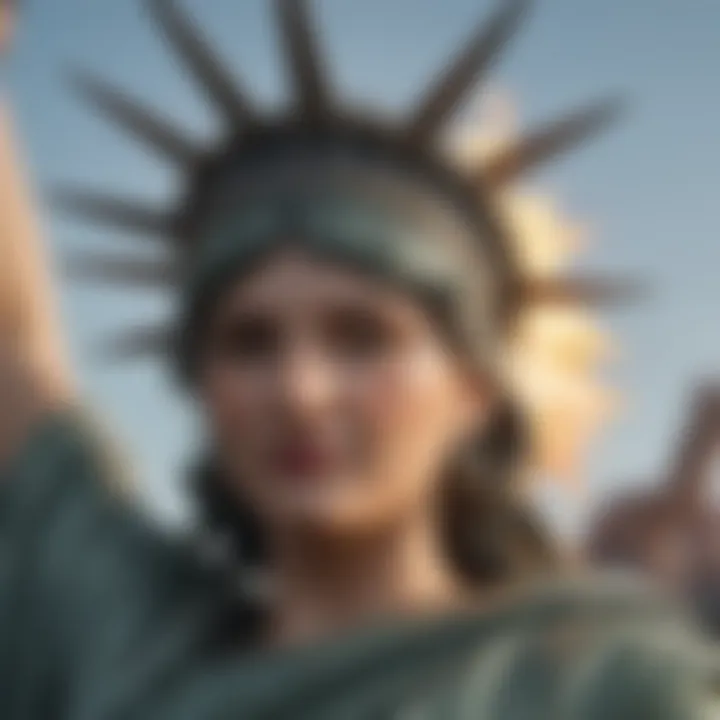 Close-up of Statue of Liberty Torch
