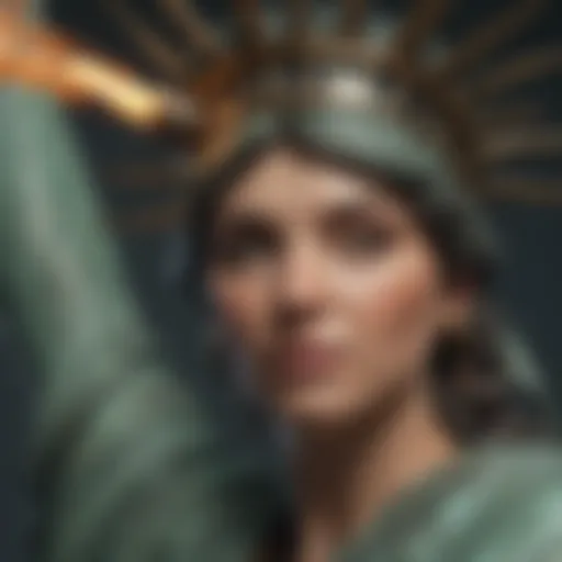 Statue of Liberty torch detail