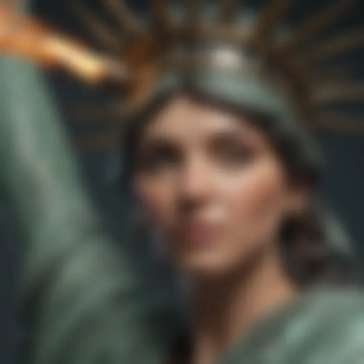 Statue of Liberty torch detail