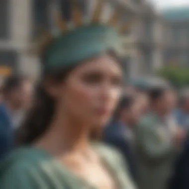 Statue of Liberty Unveiling Ceremony Crowd