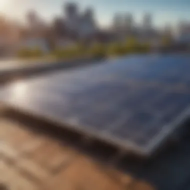 Advancements in Solar Technology A high-tech solar panel installation on a residential rooftop.