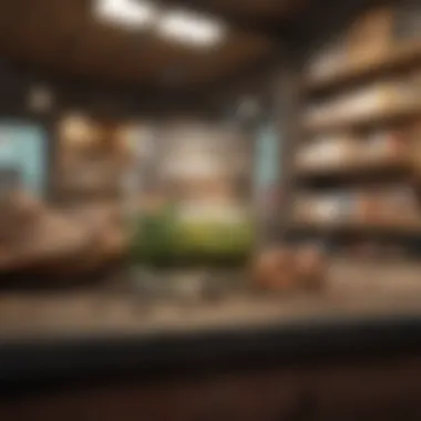 An eco-friendly product display in a retail store