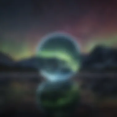 Celestial Symphony: Aurora's Dance Stunning Aurora Over Planet