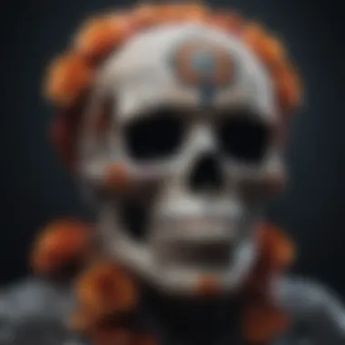 Intricate Sugar Skull Decoration