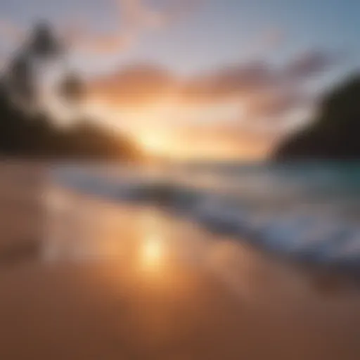 Sunset over Hawaiian Beach
