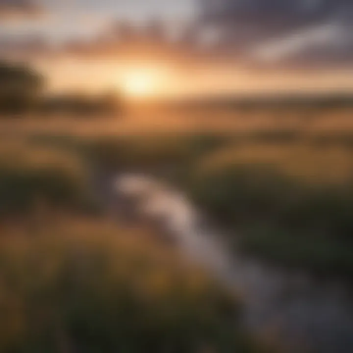 Sunset over Konza Prairie Biological Station