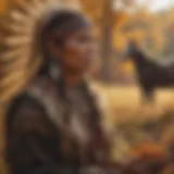 Traditional Native American gathering during harvest season