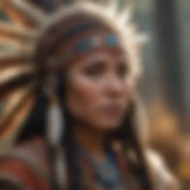 Symbolic artwork representing Native American traditions