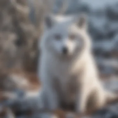 Winter Camouflage of the Arctic Fox Arctic fox in winter camouflage blending into the surroundings