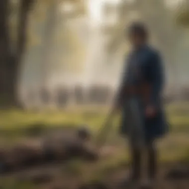 Union forces engaging Confederate troops during the battle