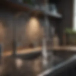 A sophisticated water filtration system installed under a kitchen sink.