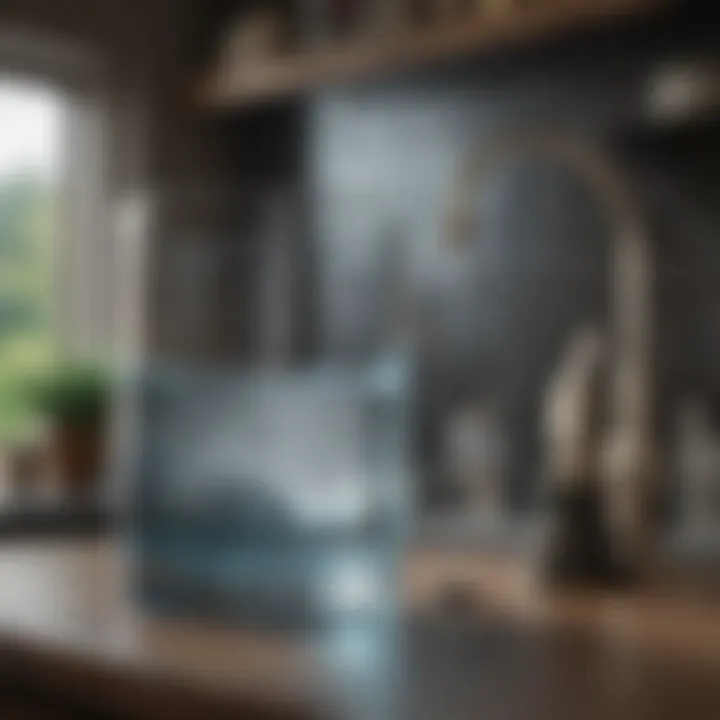 A countertop water filter elegantly designed for home use.