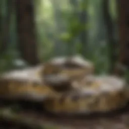 Burmese python in a natural habitat