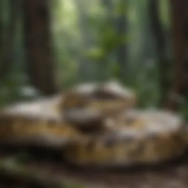 Burmese Python in the Wild Burmese python in a natural habitat