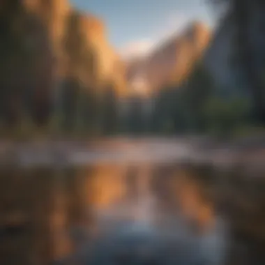 Sunset Serenity at Yosemite Falls A breathtaking sunset view over Yosemite Falls