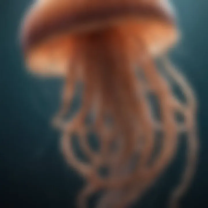 Illustration depicting the life cycle of a jellyfish from polyp to medusa stage