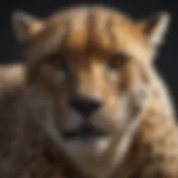 Anatomical illustration of a cheetah showing skeletal structure