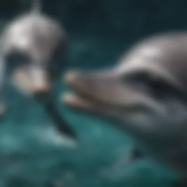 Dolphins showing emotional connection