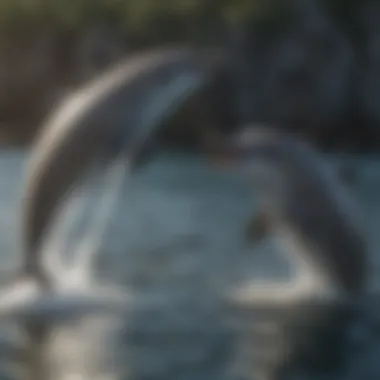 Dolphins demonstrating playful behavior