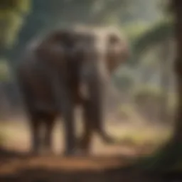 Majestic elephant in its natural habitat