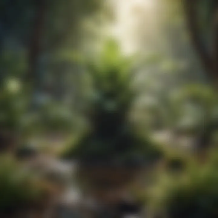 An illustration of a plant ecosystem showcasing various killer plants and their habitats.