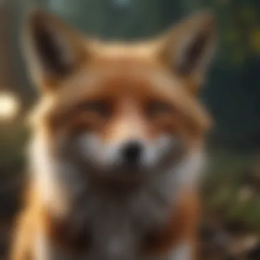 Fox in Folklore An artistic representation of a fox in various cultural depictions, highlighting its significance in folklore.