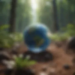 A symbolic representation of Earth Day with nature and the planet