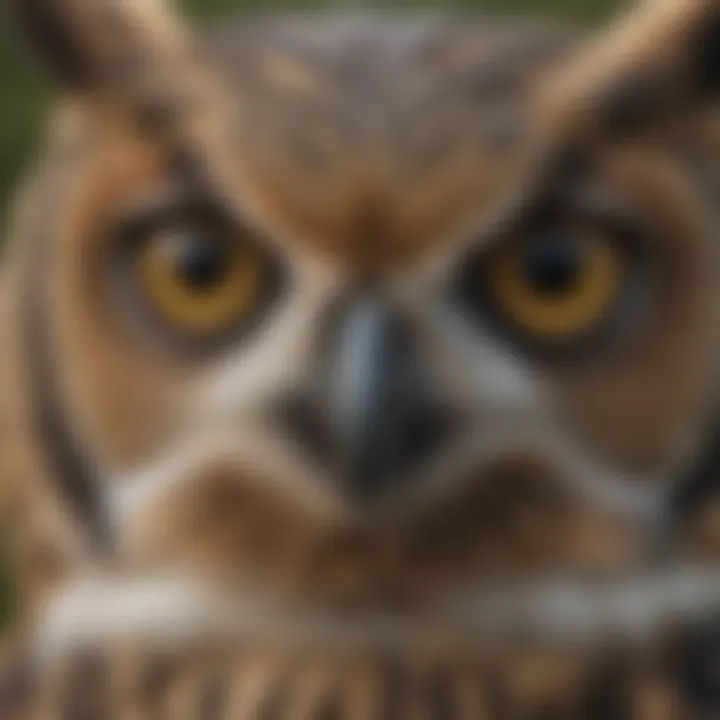An aerial view of diverse ecosystems showcasing various habitats of great horned owls