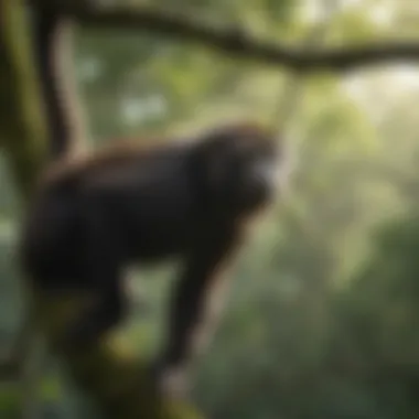 A diverse canopy highlighting the tree species that support howler monkeys.