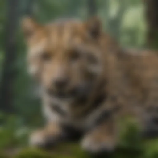 Lush forests of the Amur leopard's habitat, showcasing diverse flora
