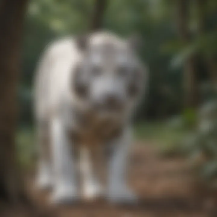 An illustration of conservation efforts aimed at protecting white tiger habitats
