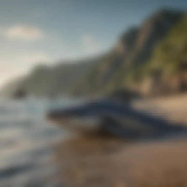 Coastal landscape with conservation efforts