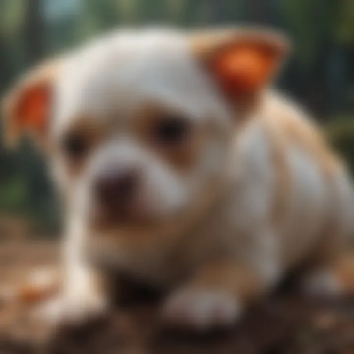 A rescued animal in a nurturing environment