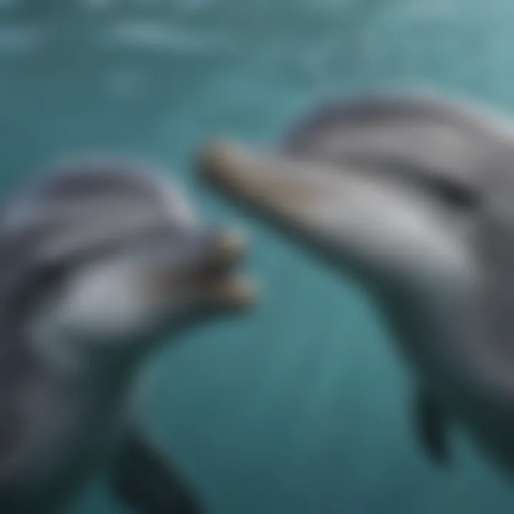 Dolphins communicating through body language