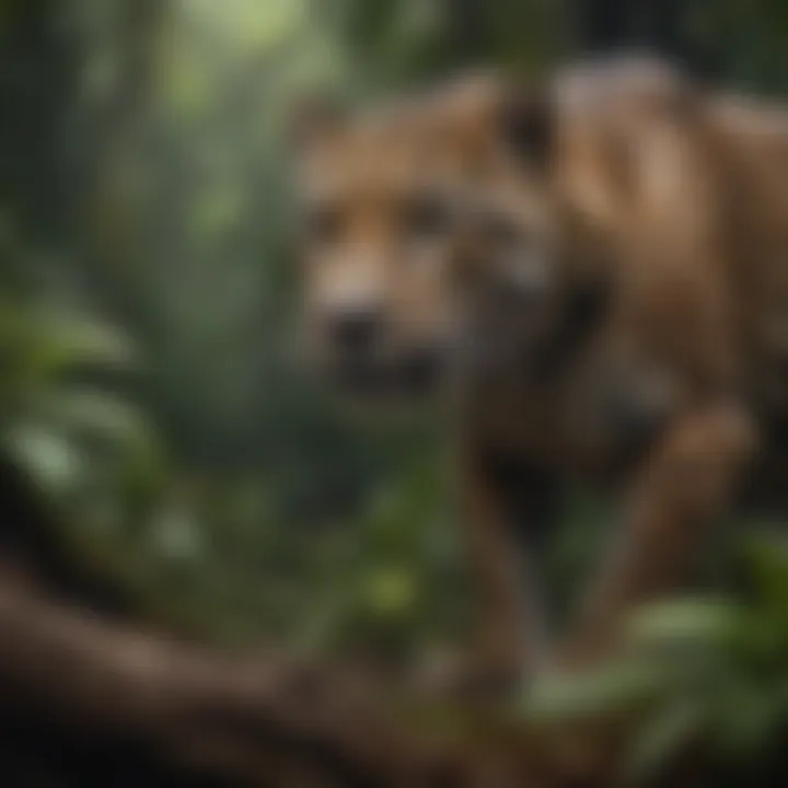 An illustration depicting the jaguar's role in the rainforest ecosystem.