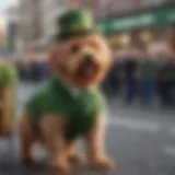 St. Patrick's Day parade showcasing vibrant floats and cultural symbols