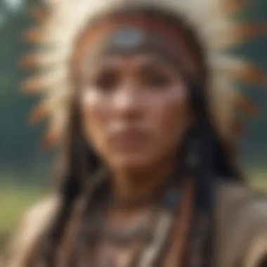 Artwork representing interaction with Native American tribes
