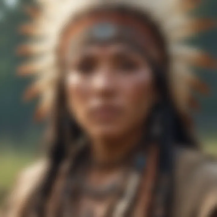 Artwork representing interaction with Native American tribes