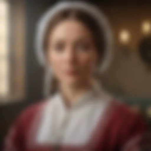 Portrait of Florence Nightingale in traditional nursing attire, symbolizing her pioneering role.
