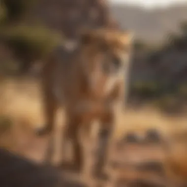 Cheetah in its natural habitat