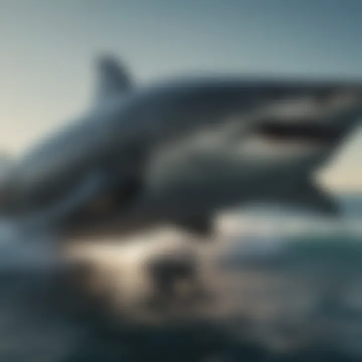 Artistic rendering of the Megalodon car with oceanic motifs