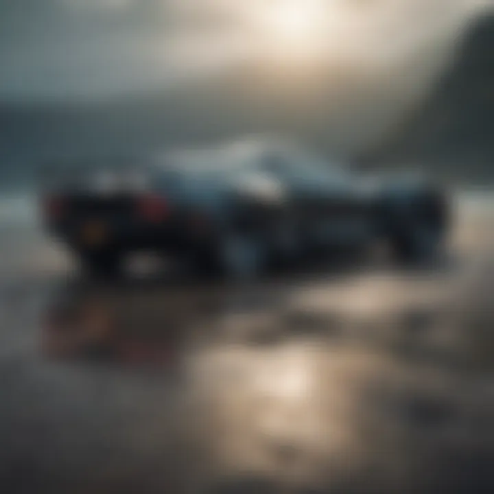 A sleek, modern car design inspired by the Megalodon