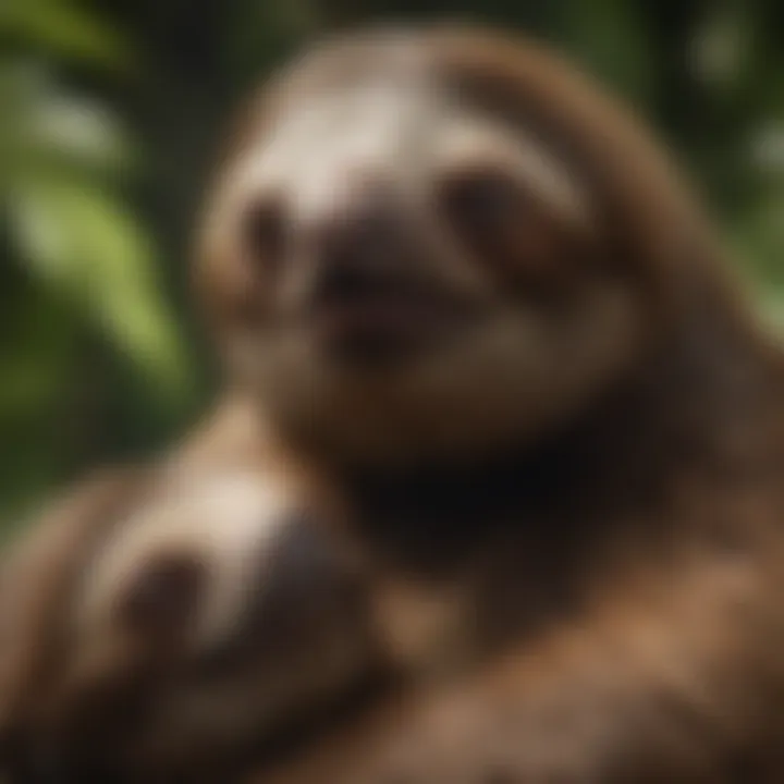 An illustrative diagram of various sloth species, highlighting their differences and traits.