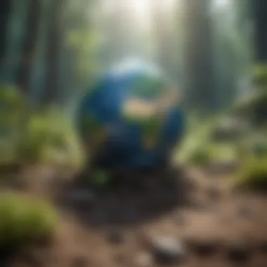 Iconic symbols representing Earth Day and ecological awareness