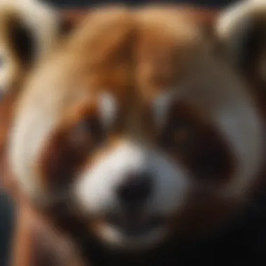 The Charismatic Face of a Red Panda A close-up of a red panda's face, highlighting its striking features and expressive eyes.